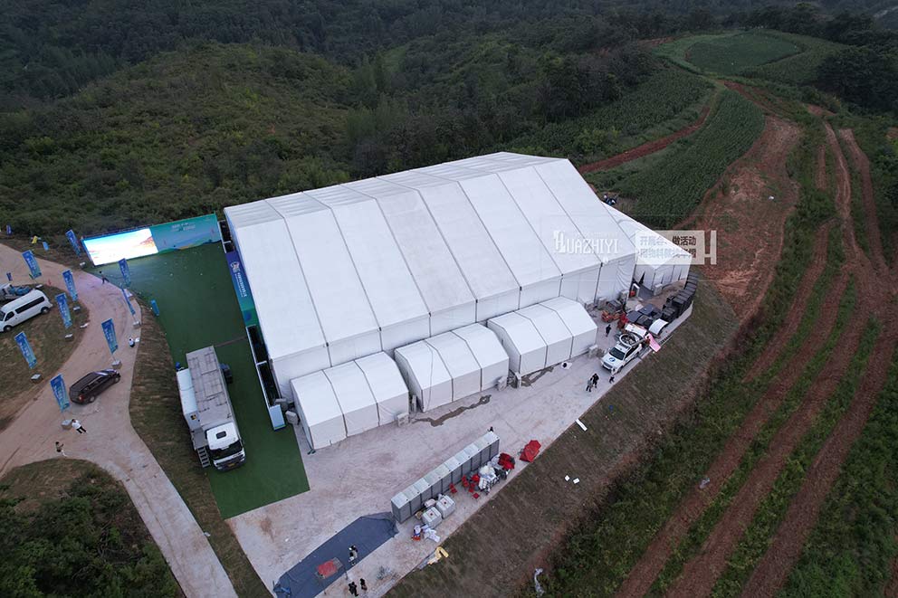 洛陽篷房租賃助力中潤(rùn)盛和低風(fēng)速風(fēng)力發(fā)電技術(shù)發(fā)布會(huì)現(xiàn)場(chǎng)