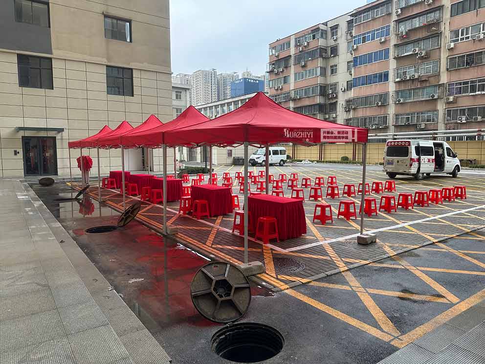 華熠帳篷出租現(xiàn)身鄭州豐產(chǎn)路交房會活動(dòng)