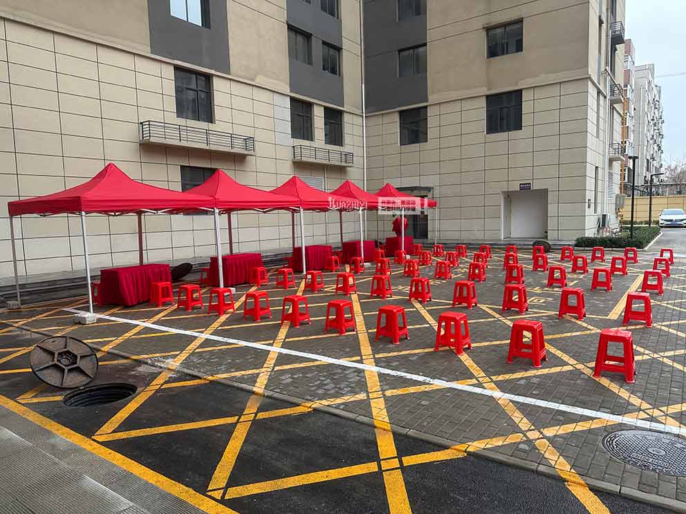 華熠帳篷出租現(xiàn)身鄭州豐產(chǎn)路交房會活動(dòng)