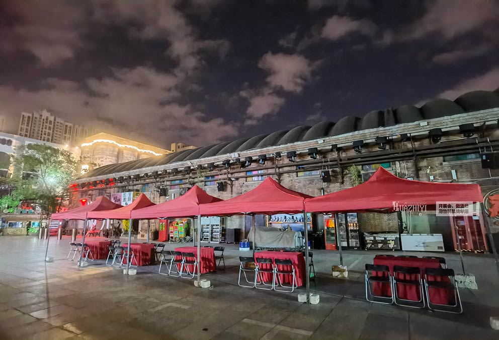 華熠帳篷篷房出租助力紅十字馬拉松各點(diǎn)位物料布場